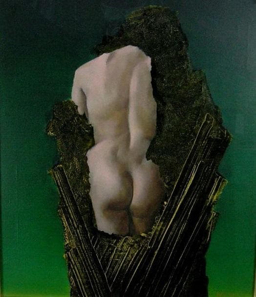 桐弘史郎 ◆ 油彩画 ◆ 裸婦 ◆ F10 ◆ 直筆サイン