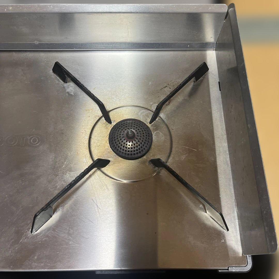 Asoto ツーバーナーコンロ ステンレス製 収納ケース　ミニテーブル付き