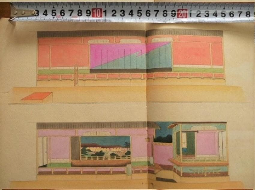 戦前 小貫春陽 道具帳 舞台装置 大道具 歌舞伎背景画家 舞台美術家