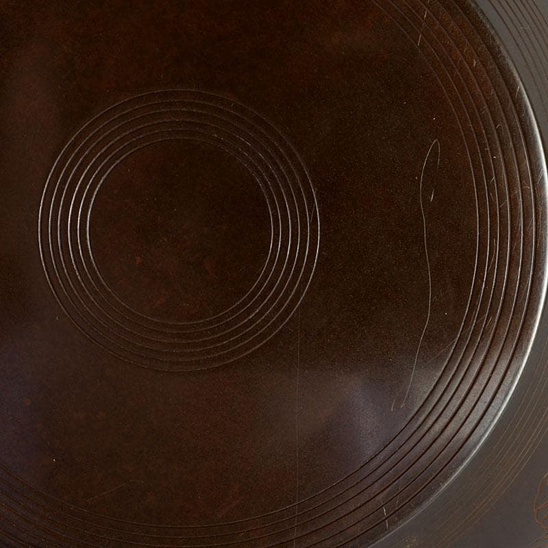 茶道具 高井陵雲造 唐銅 桐紋彫 建水 共箱 C 9434