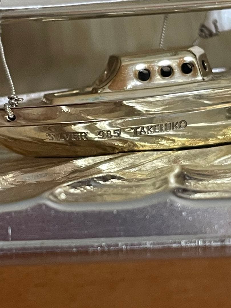 銀製 帆船模型 一台ガラスケース付き