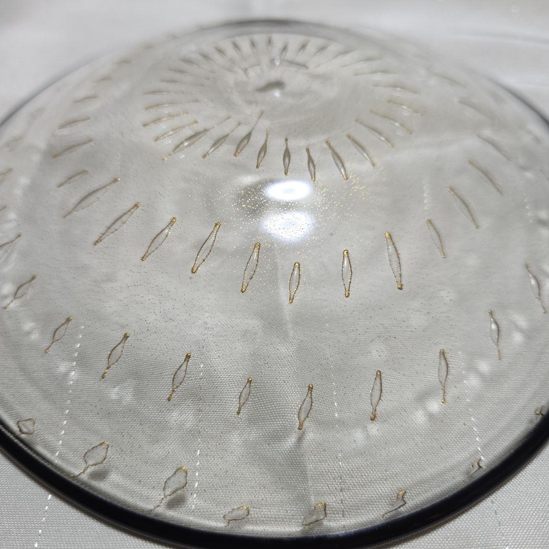 希少】ムラーノグラス ガラスボウル 曲線ハンドル付き 希少 ベネチアン