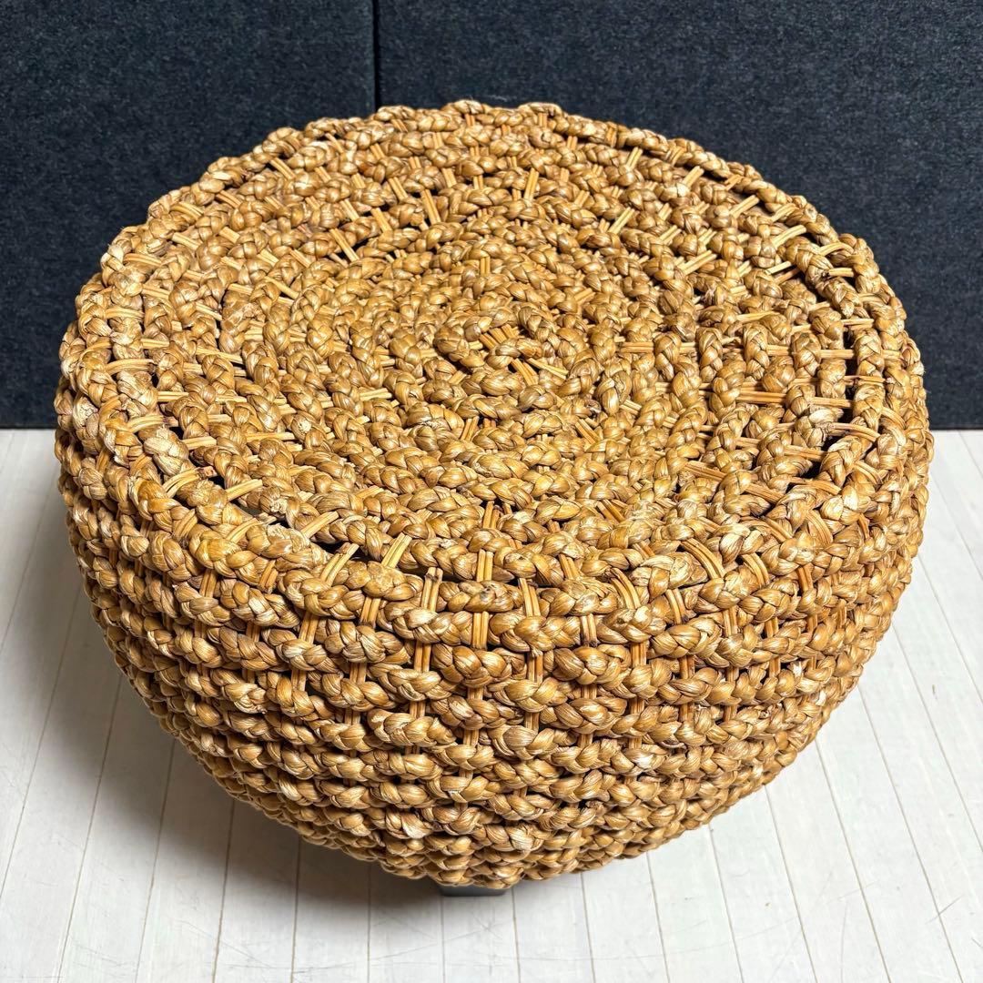 ウォーターヒヤシンス　ラタン　アバカ　スツール　丸椅子　　リゾート　アジアン