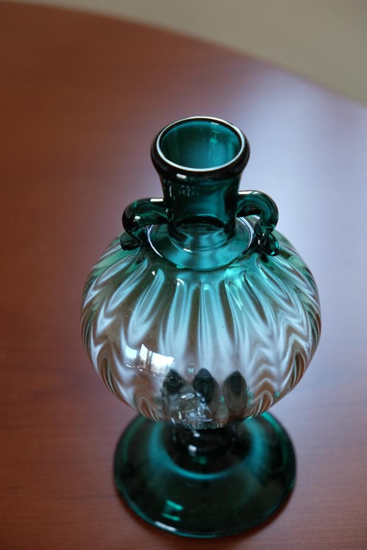 民藝ガラス 盃 ミルフィオリ 吹きガラス ワイングラス 花瓶 舩木倭帆