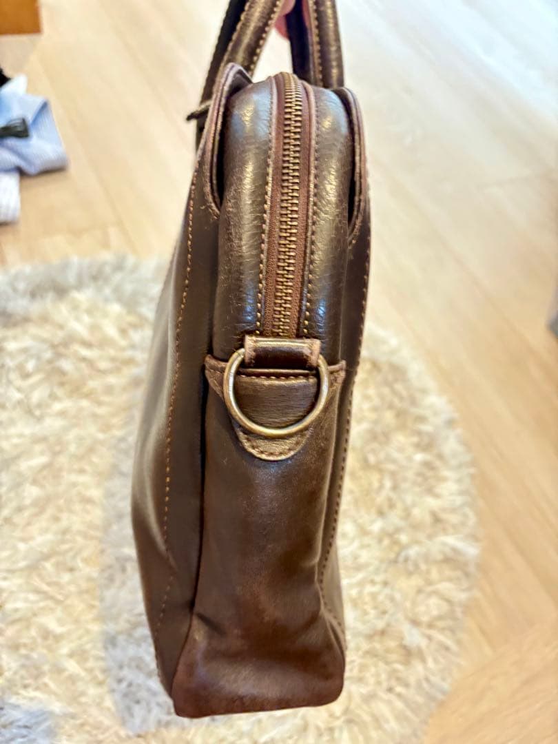 土屋鞄 プロータ防水 ジッパー（2way）レザー ブラウン　更に値下げしました！
