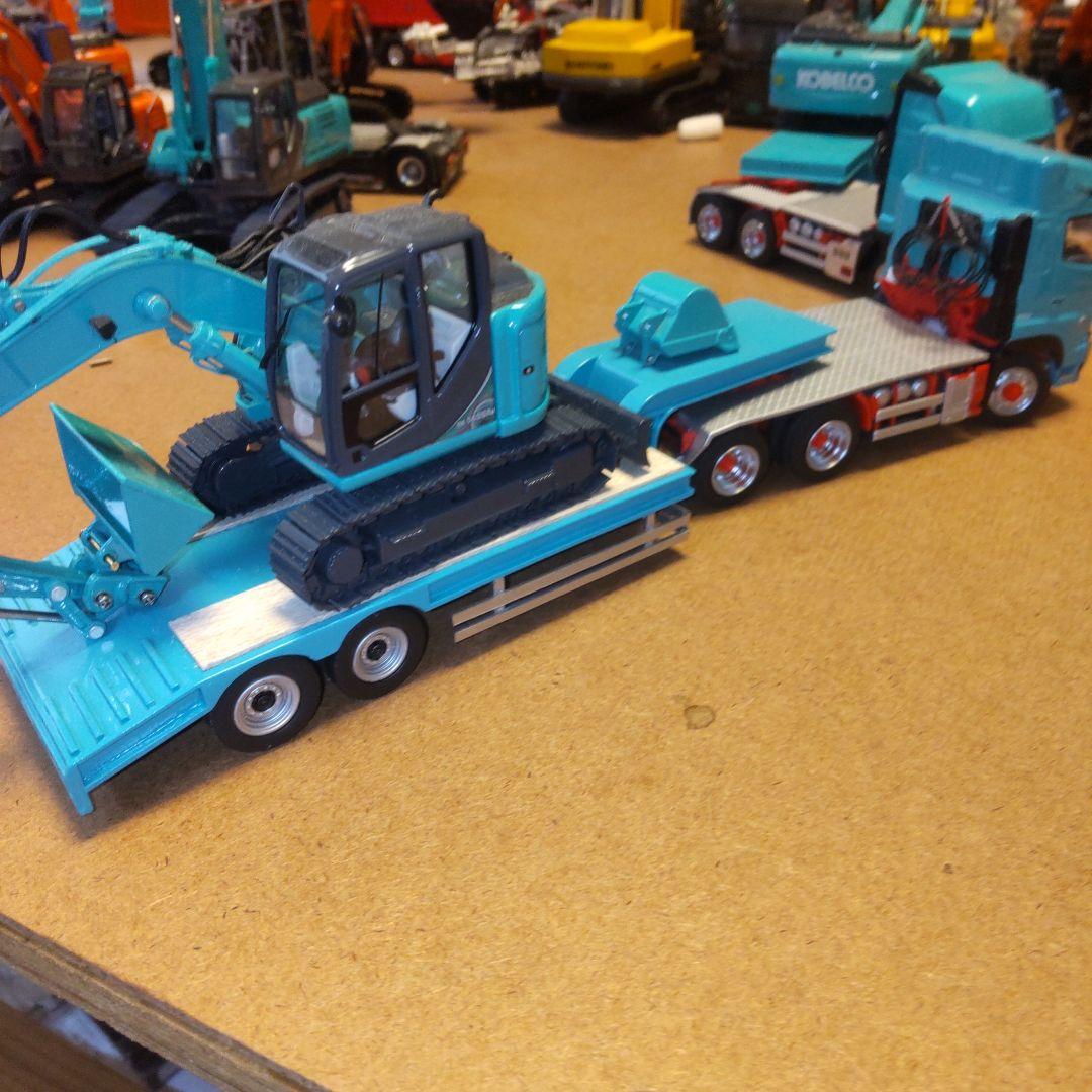 コベルコ建機　SK140SRLC クイックヒッチ法バケセット　1/50