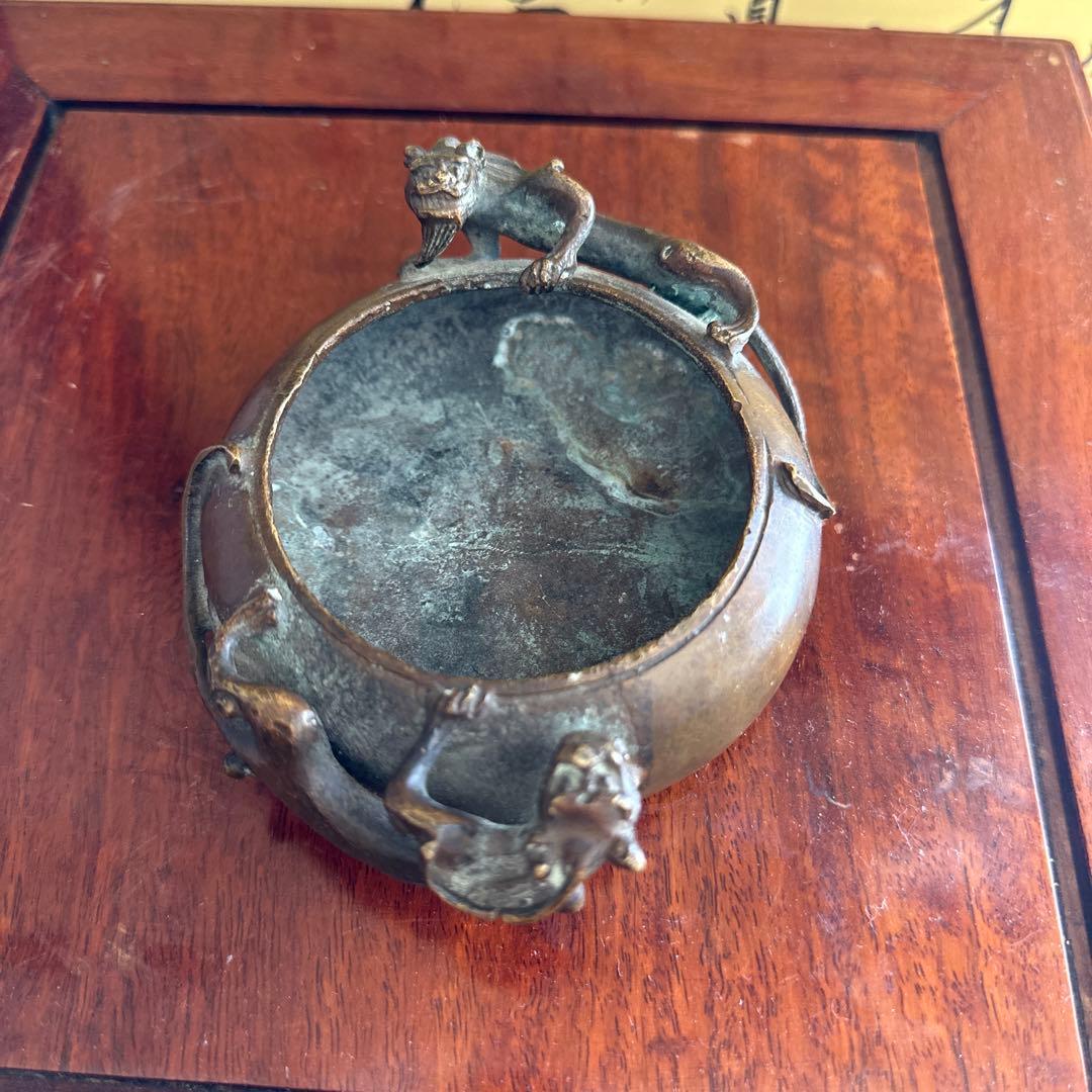 骨董品 中国美術 古美術 古銅 民国名家 呉艶佐造 双螭龙香炉 - メルカリ