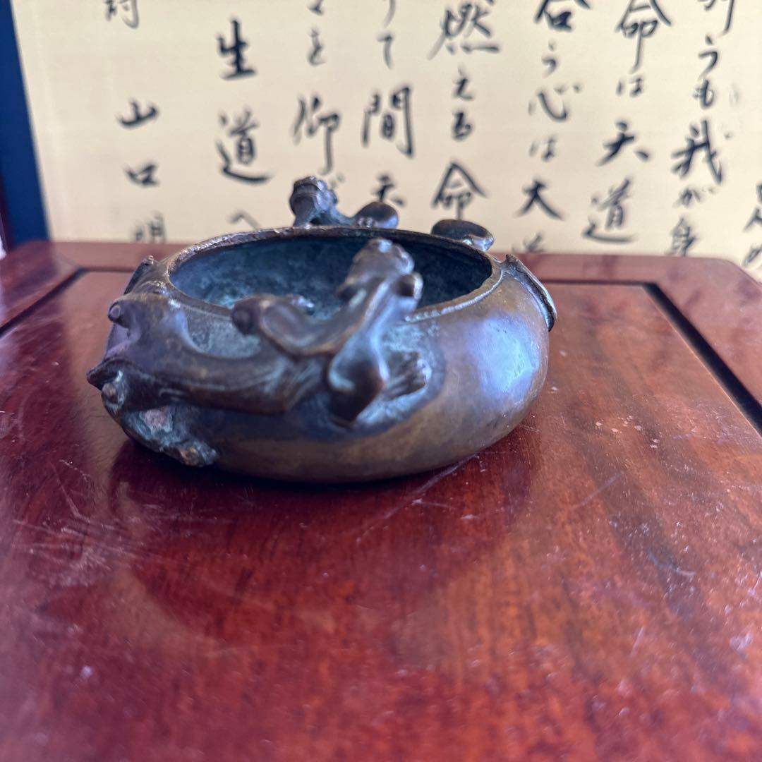 骨董品 中国美術 古美術 古銅 民国名家 呉艶佐造 双螭龙香炉 - メルカリ
