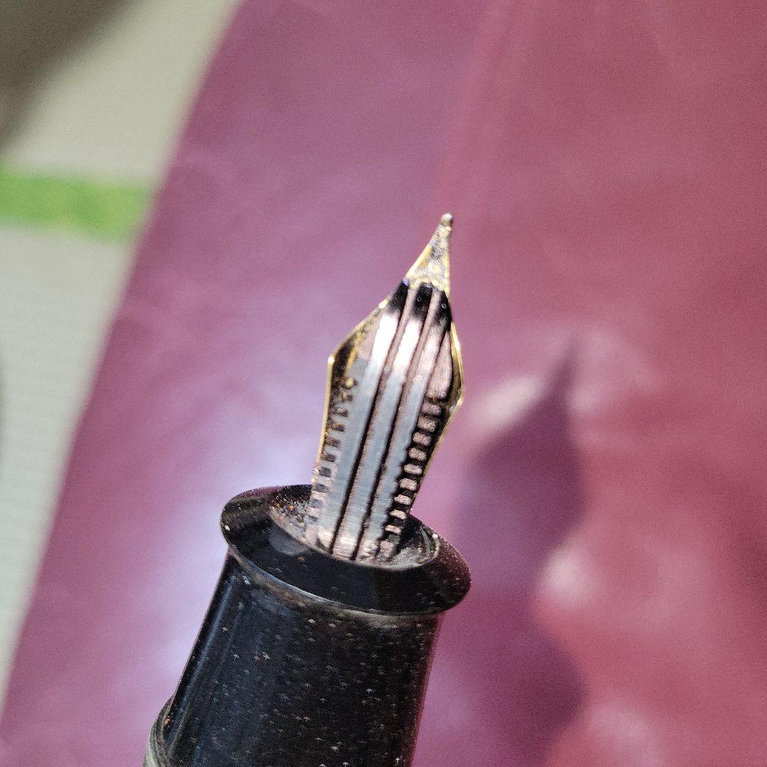 金色クリップ NEW CLIP 極太万年筆 当時物 昭和レトロ