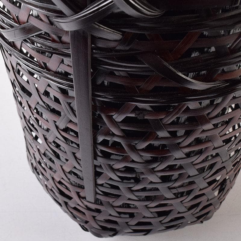 茶道具 伊藤賢一郎作 大和竹縄文花籠 共布共箱 V R8712H - メルカリ