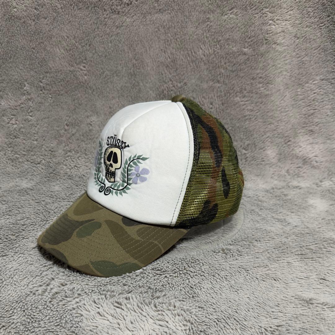 vintage】90s old Stussy Camo Mesh Cap｜Vintage 90's Stussy 5 Panel