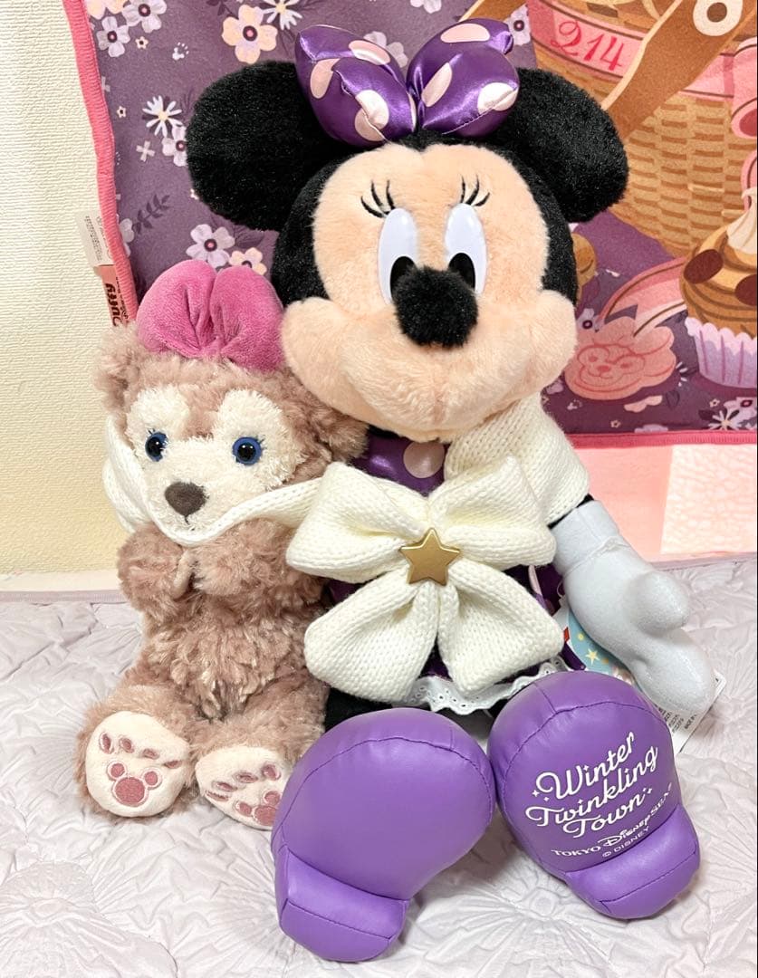 新品タグ付き！ダッフィー ミッキー、シェリーメイ ミニー ぬいぐるみセット