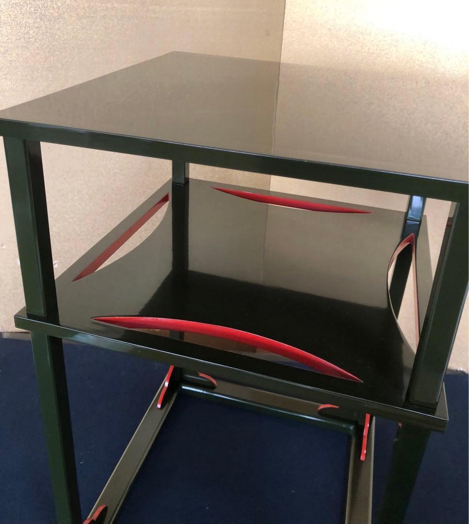 R》茶道具 青漆 糸巻棚 組立式 塗師 川瀬表完作 共箱 260126く1 - メルカリ