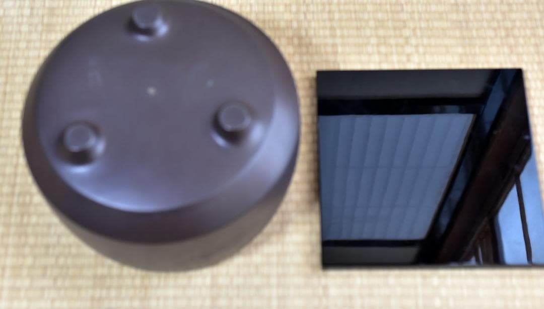 風炉、茶釜、遠赤外ヒータ－敷板4点 お茶道具/囲炉裏