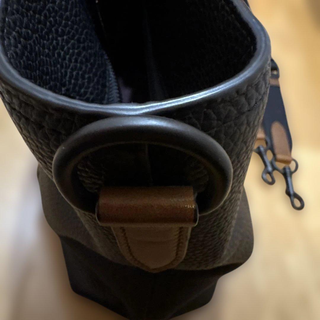 COACH 57773 黒茶　メトロポリタン　ビジネストートバッグ　ペブルレザー