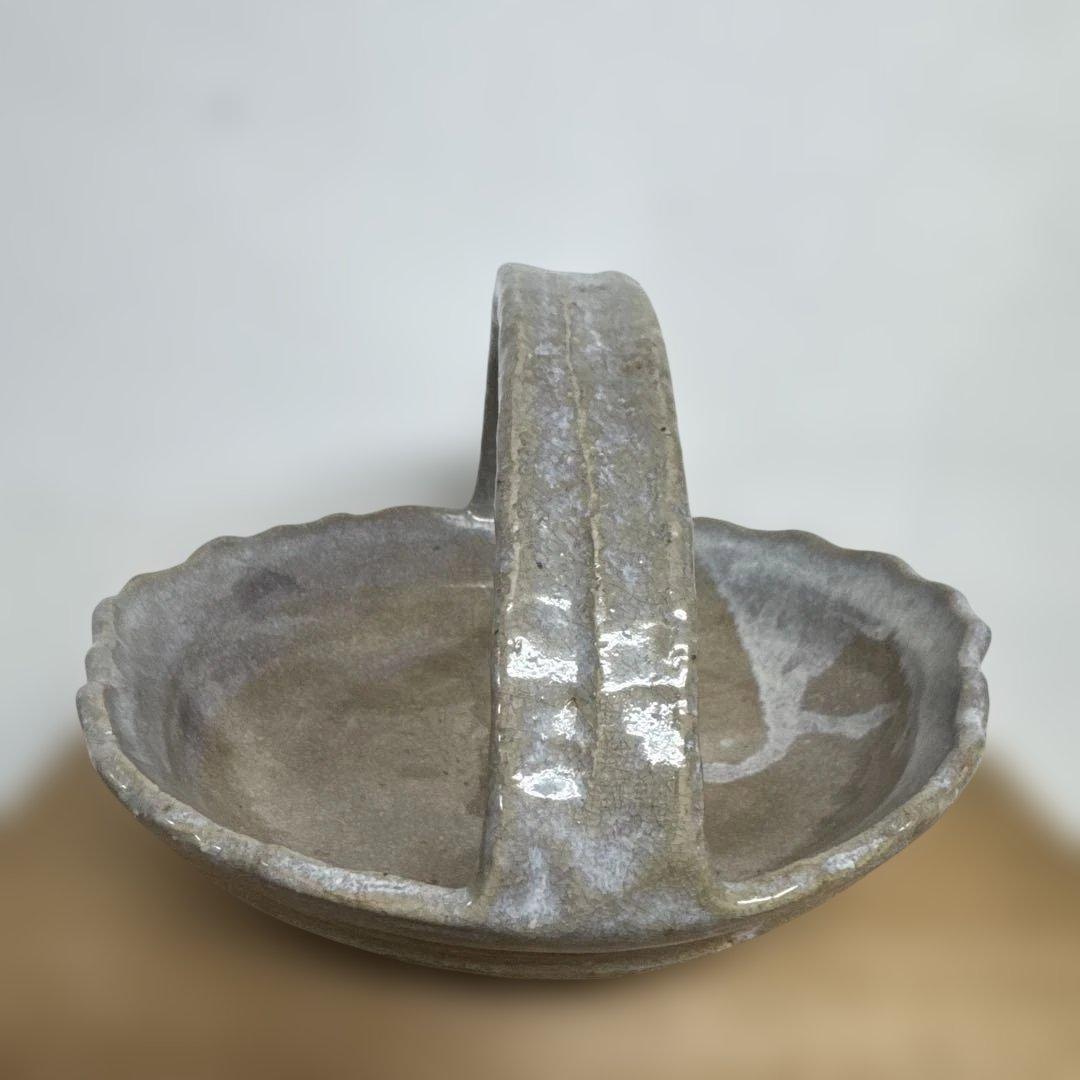 十代 坂高麗左衛門 韓峯 萩 手付菓子器 共箱