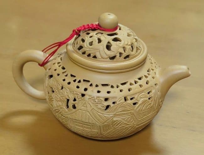 怪王浮雕 古美術 中国 急須 湯呑み9点セット伝統的な茶器セット 急須と茶碗付き