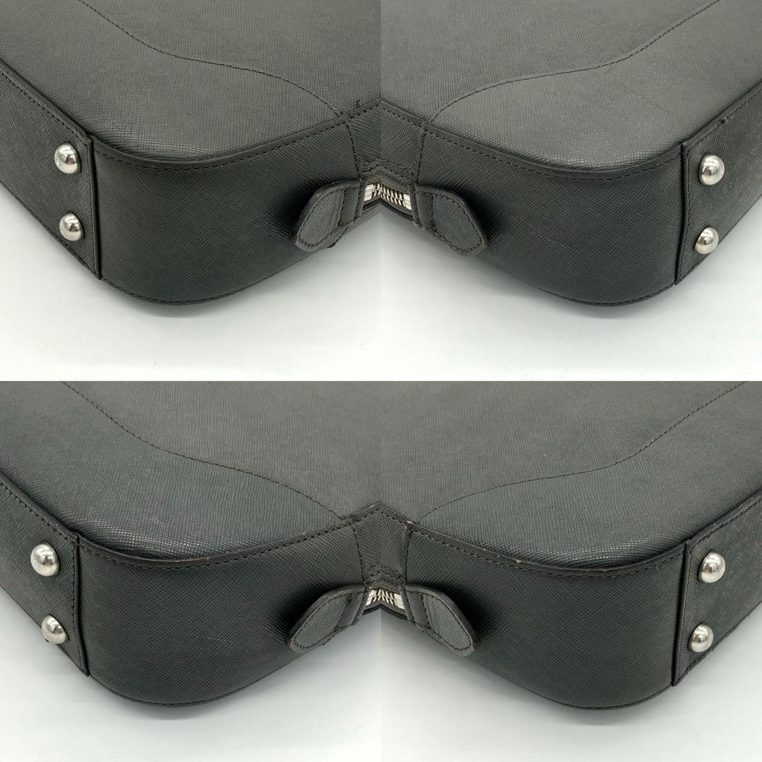 【PELLE MORBIDA】ブリーフケース　Capitano レザー　グレー