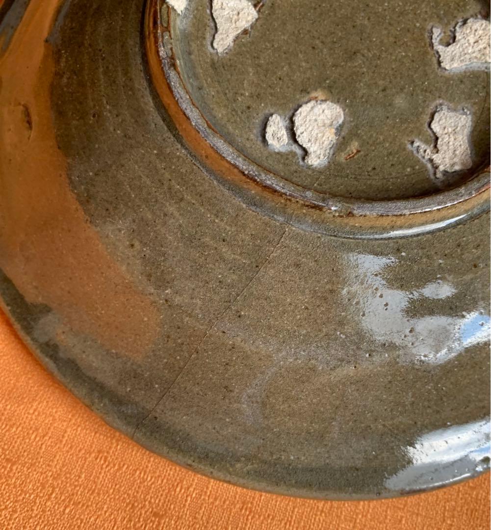 希少 江戸初期 古八代象嵌花文 平鉢 菓子皿