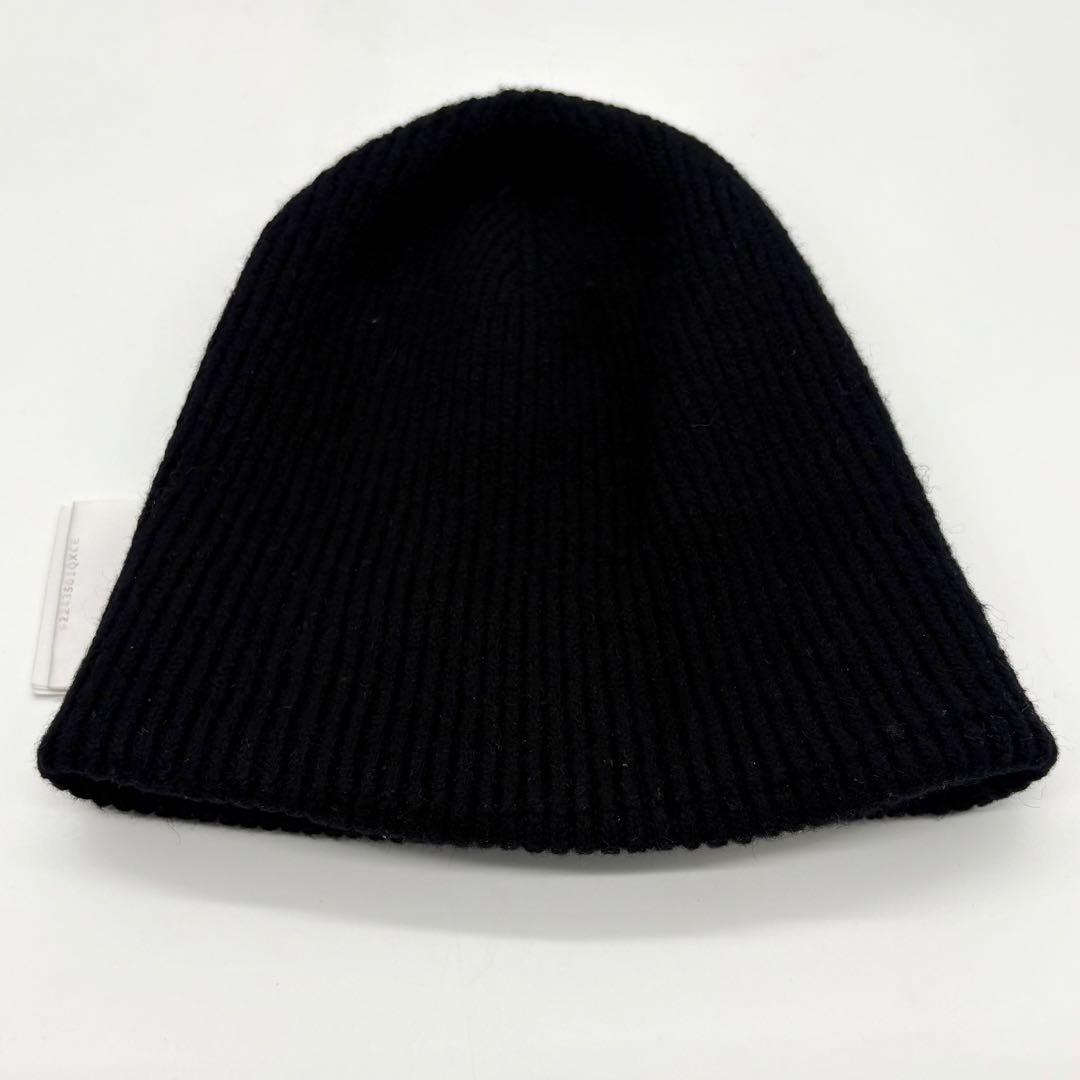 近年モデル MONCLER ニット帽 マグリア ブラック ワッペン ブラック系