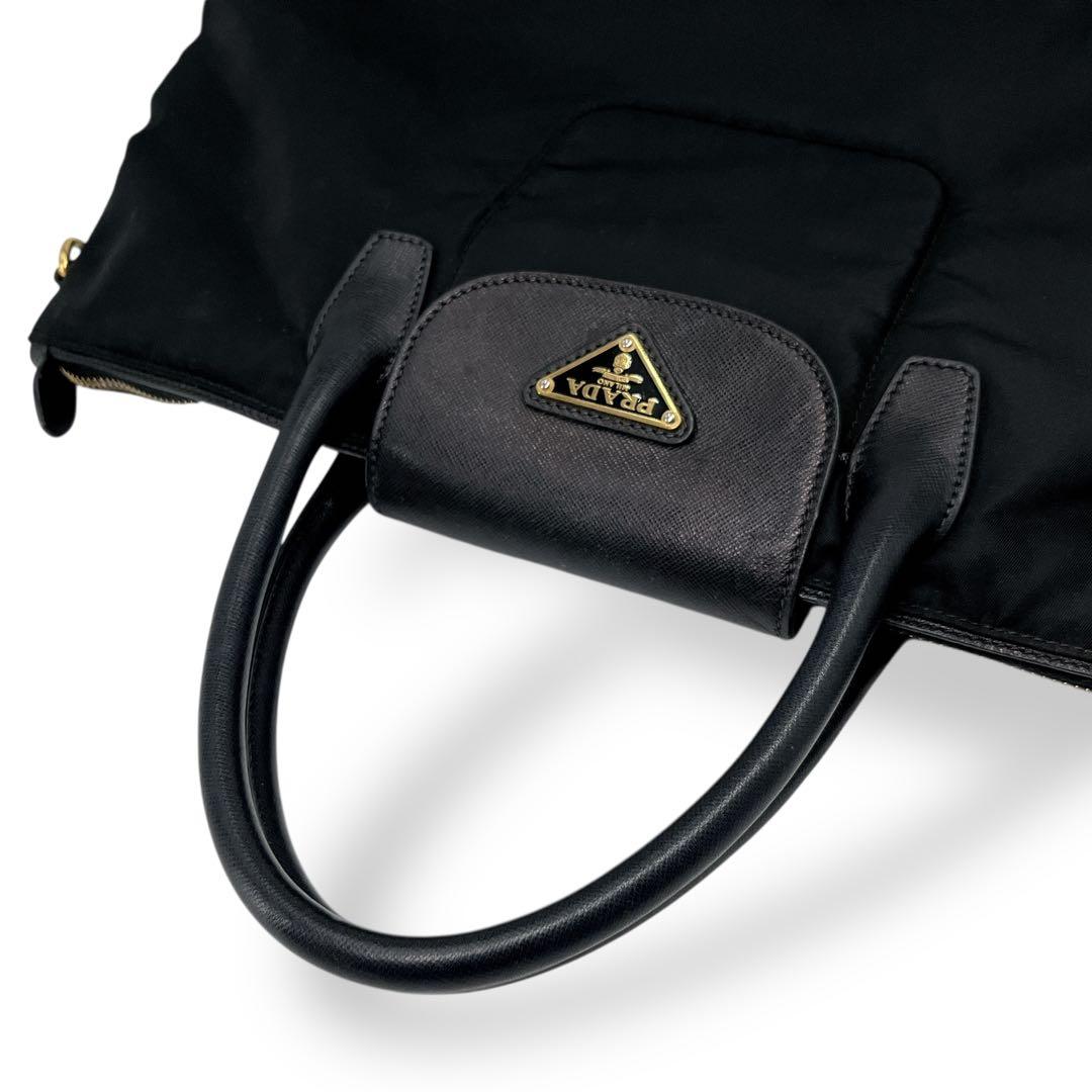 美品　プラダ　2way ショルダーバッグ　三角ロゴ　ハンドバッグ　ナイロン　黒