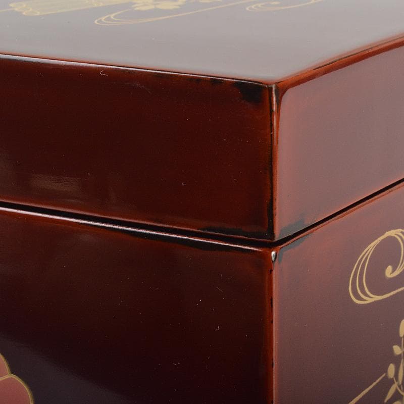 茶道具　溜塗　花筏蒔絵　茶箱　茶碗　棗など　八点　一式　V　R7073