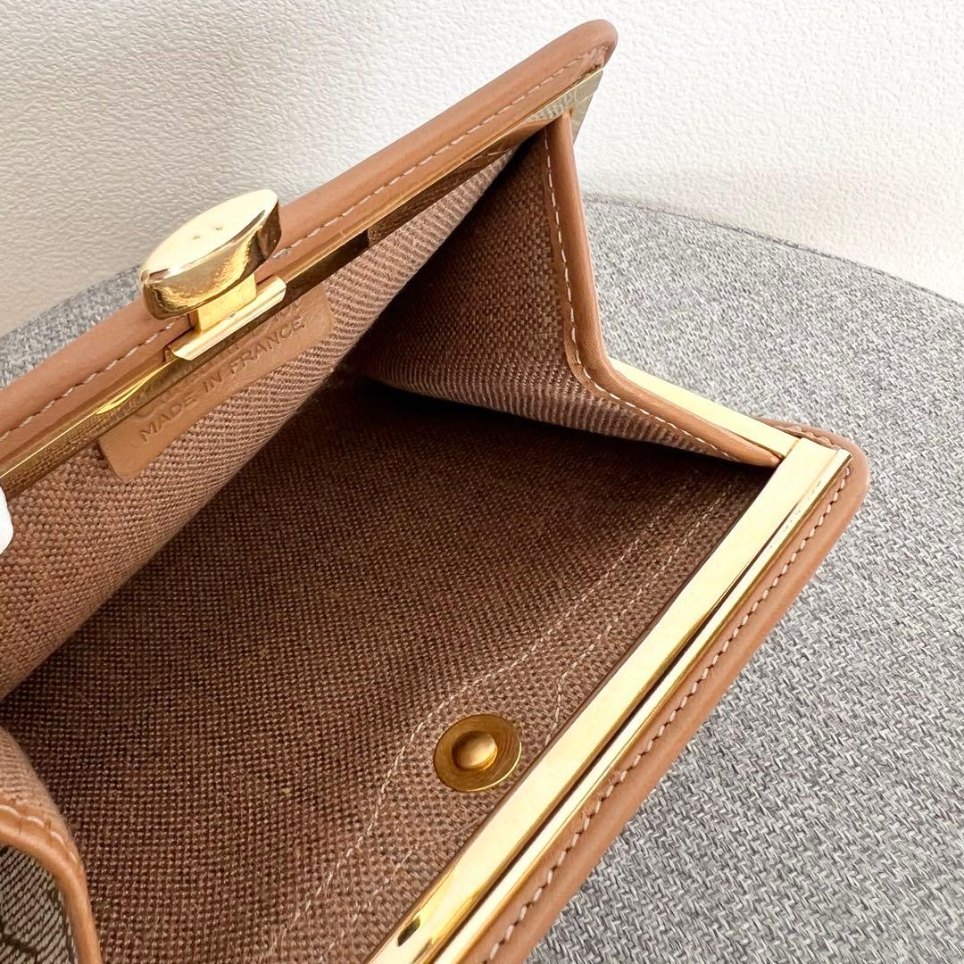 クリスチャンディオール ヴィンテージ ハニカム柄 キャンバス ケース 財布