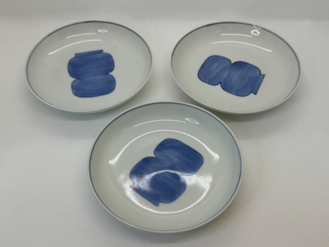 京焼 染付瓢箪小皿 ５客