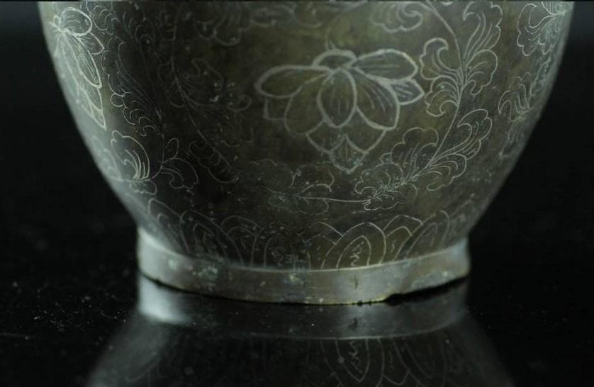 国宝級】高麗李朝 青銅製銀象嵌 蓮華唐草紋浄瓶 検）新羅仏 仏像 統一新羅
