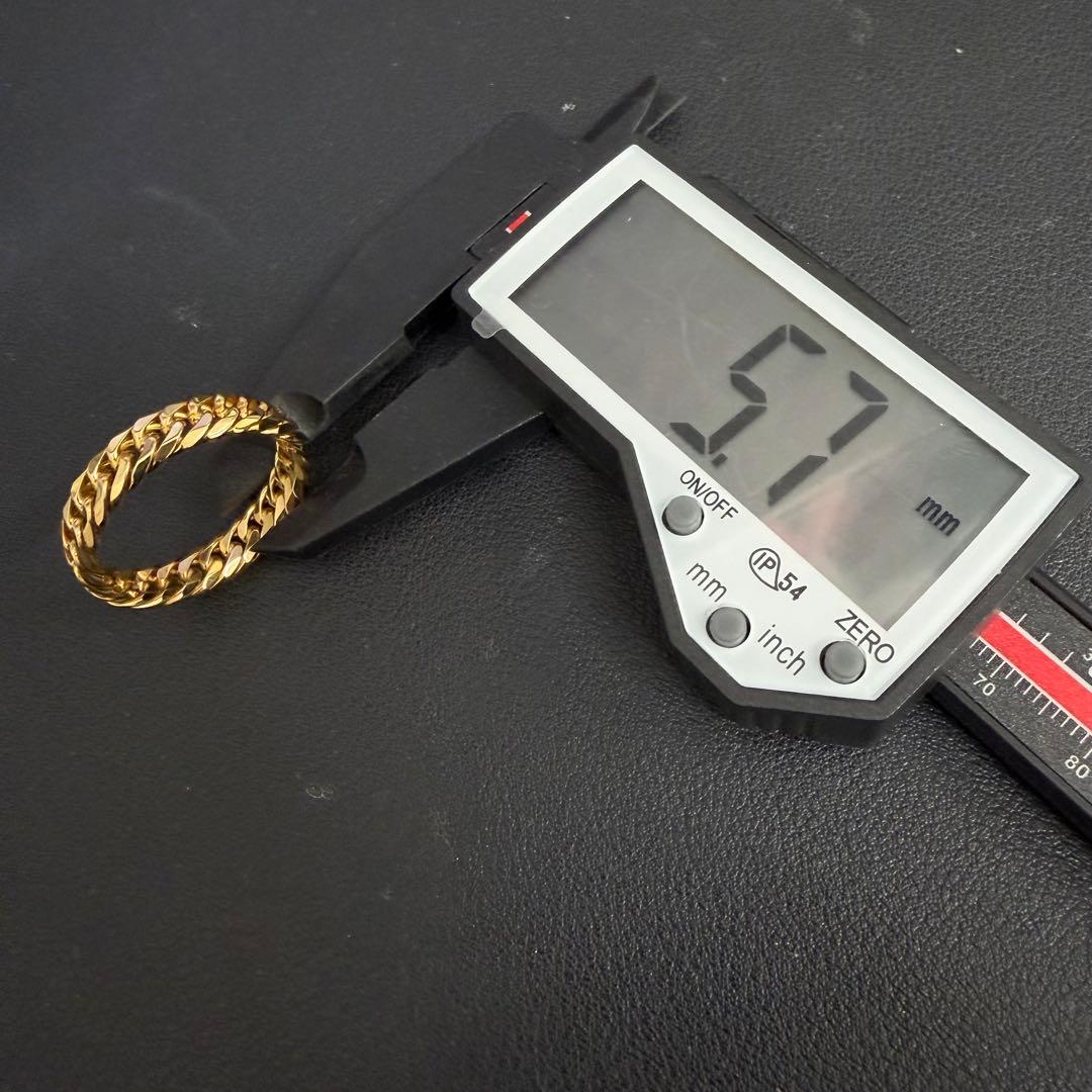 (C010902) K18リング 約27号 喜平デザイン 18金YG