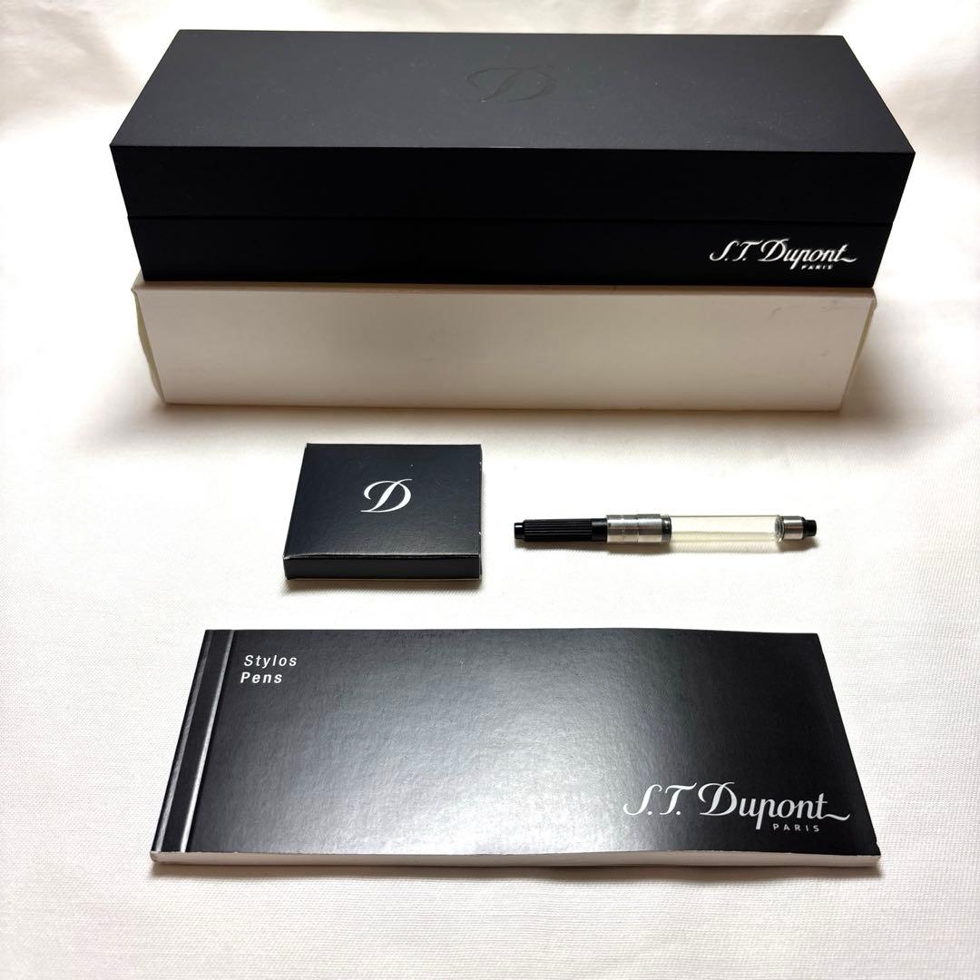 美品　エス・テー・デュポン　エリゼ　ブラックラッカー＆ゴールド ラインD 細字