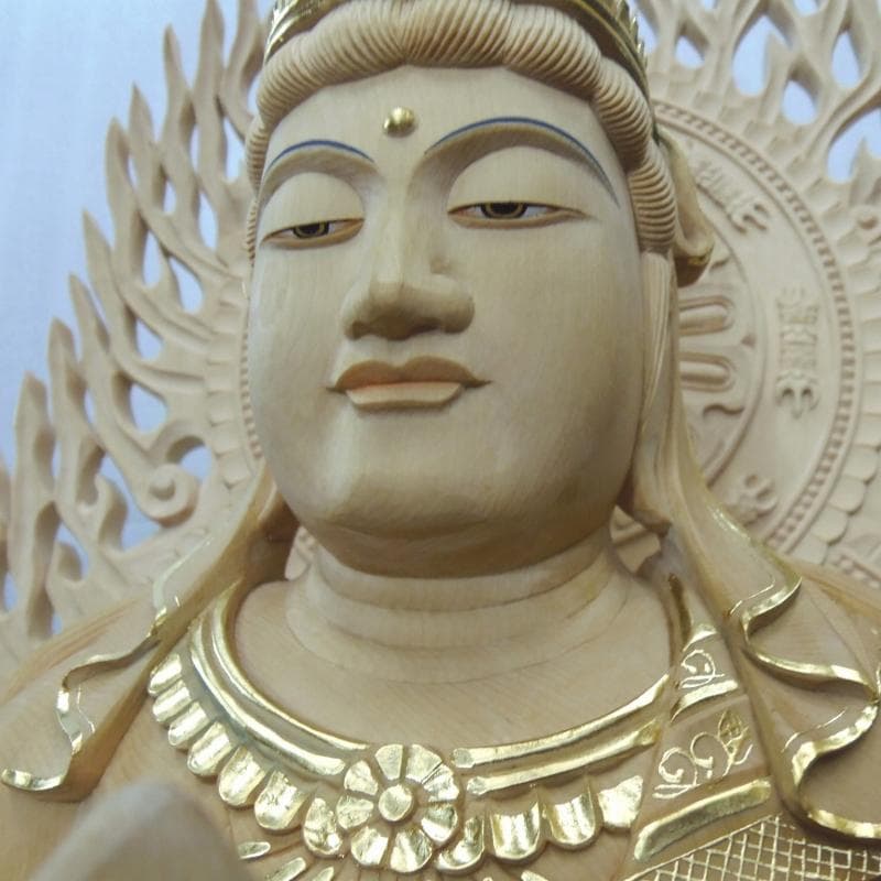 Bフライデー ☆桧材 大日如来一尺 切金☆真言宗本尊 総高さ：約118cm