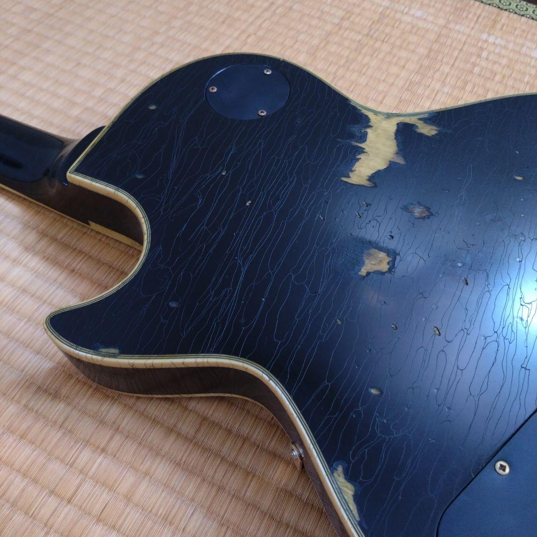 価格交渉ご自由に!レスポール ギター レリック BLACK カスタム - メルカリ