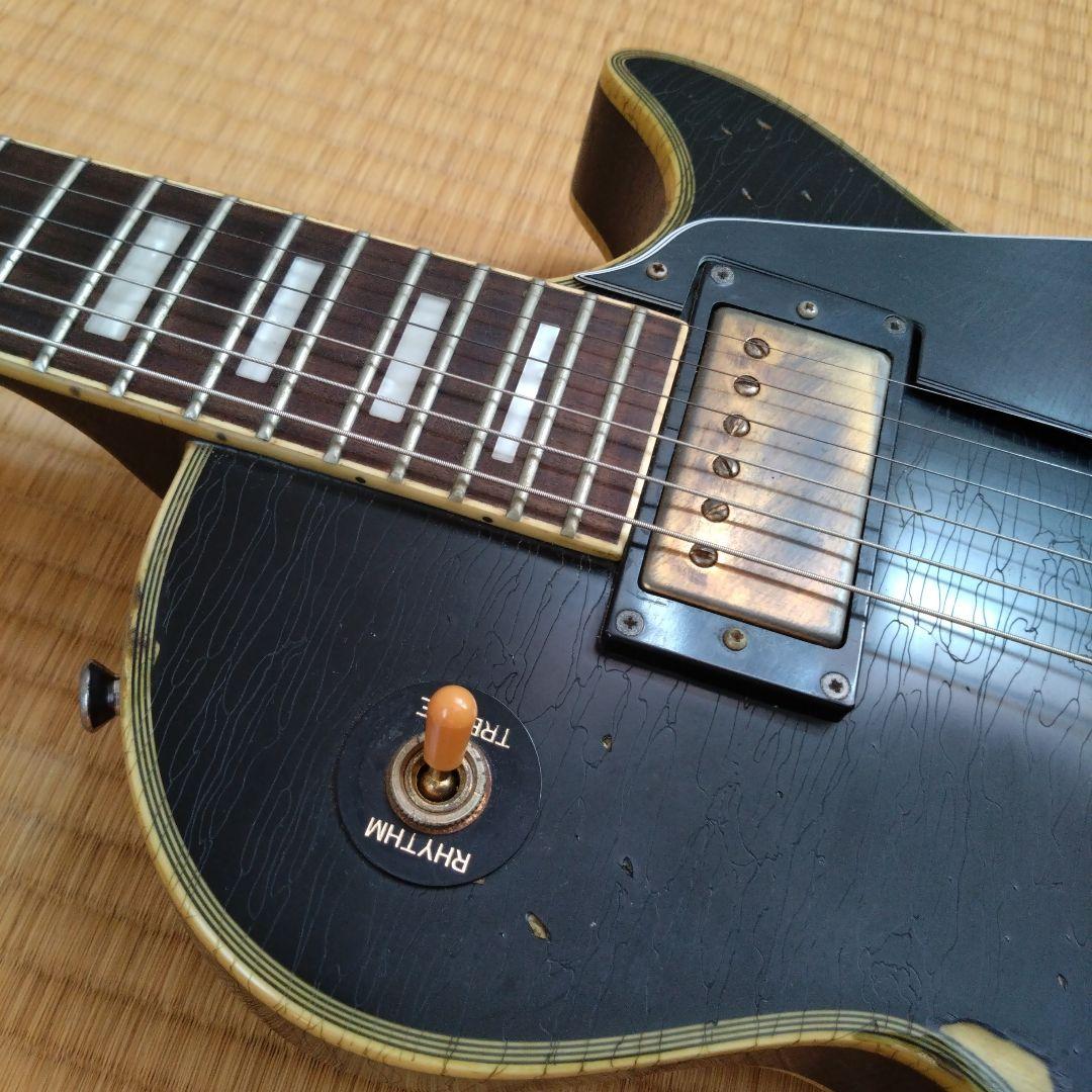 価格交渉ご自由に!レスポール ギター レリック BLACK カスタム - メルカリ