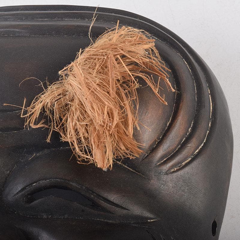 能面 能楽 雅楽 木彫 黒色尉 お面 在銘 時代箱 V R8891 Yahoo