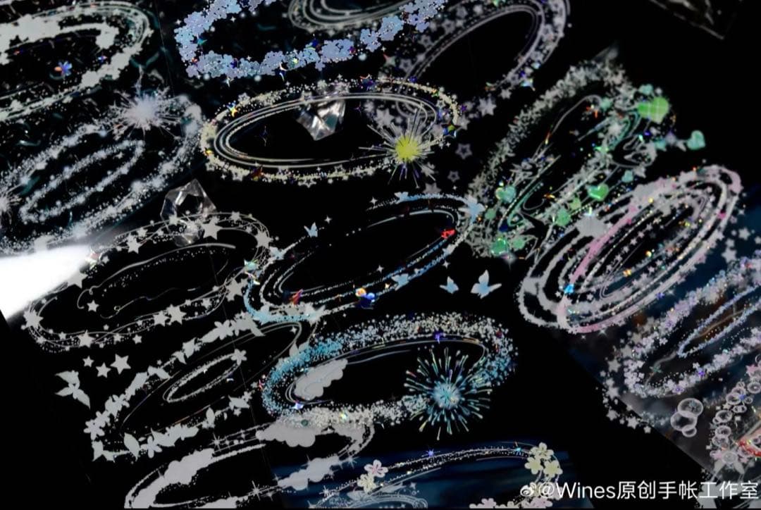 贝壳银 浮漪幻梦 9cm×10.5m 海外マスキングテープ 海外マステ 装飾