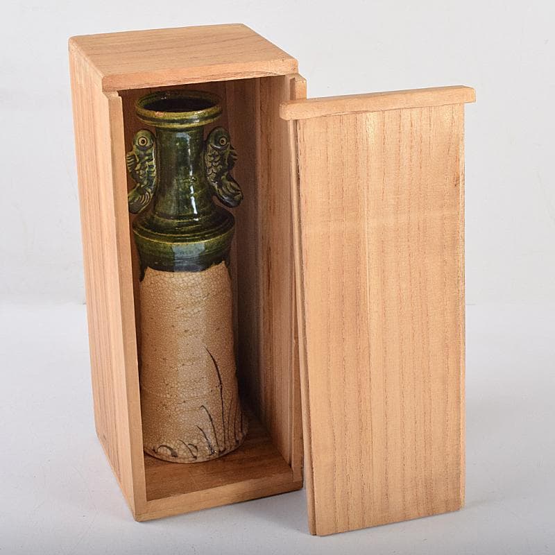 北大路魯山人作 絵織部 花入 共箱 M R8609 - メルカリ