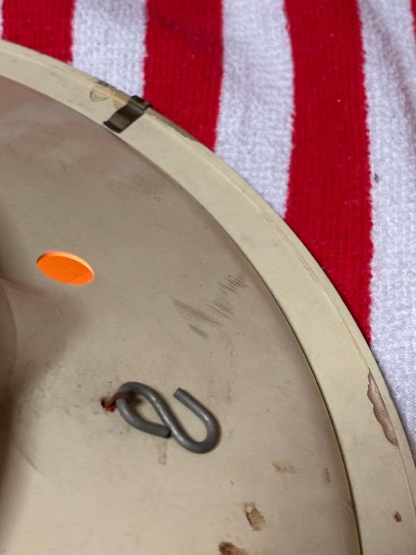 ビンテージ50年代CBS ラジオ＆テレビ時計 ネオンライト付き電球junk