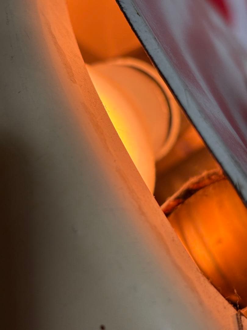 ビンテージ50年代CBS ラジオ＆テレビ時計 ネオンライト付き電球junk