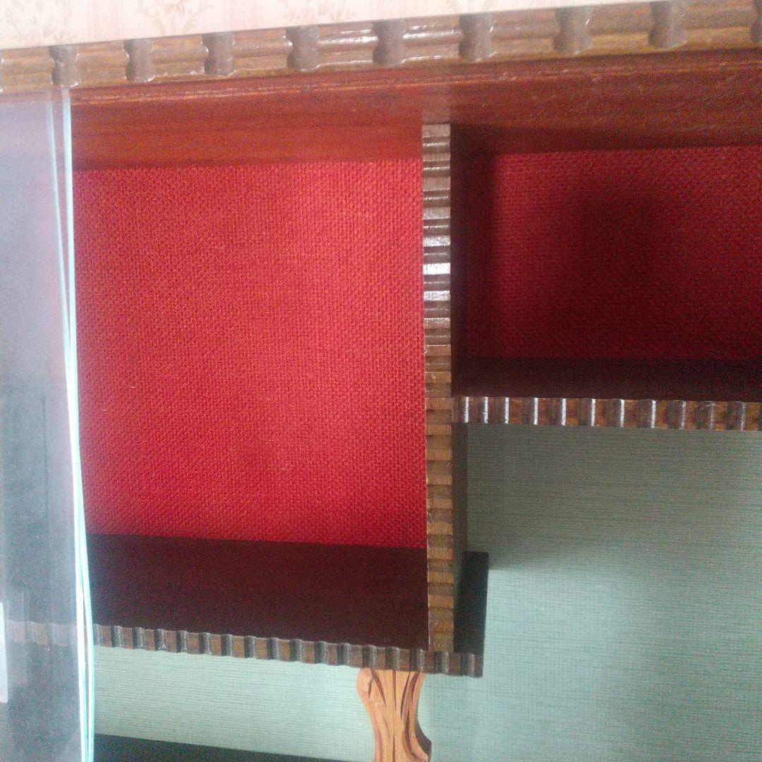 月末限定再値下げ！たのめる便【古道具】木製ガラスキャビネット