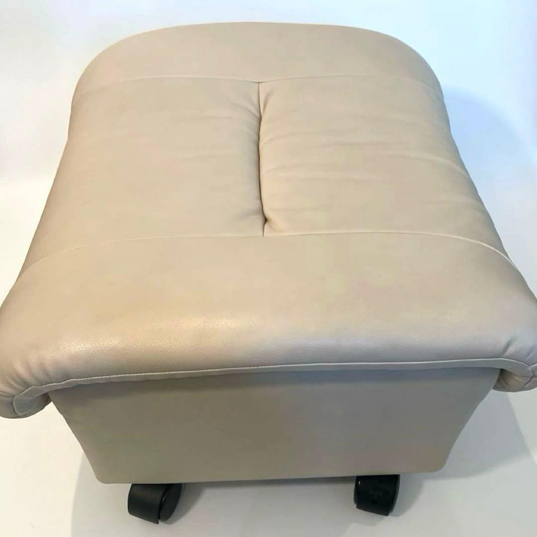 美品　karimoku/カリモク「ZT」シリーズ 本革オットマン　椅子