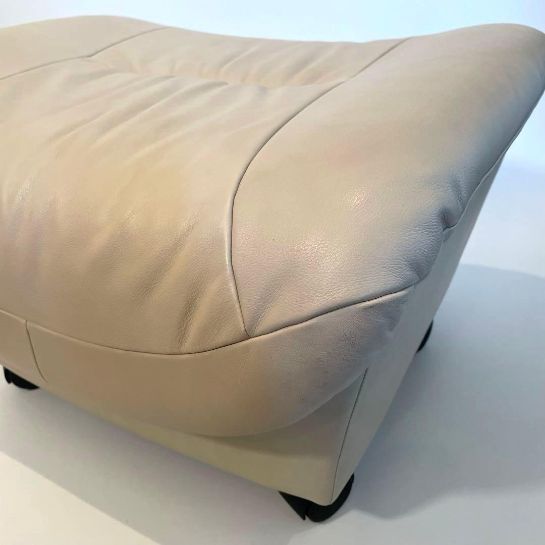 美品　karimoku/カリモク「ZT」シリーズ 本革オットマン　椅子