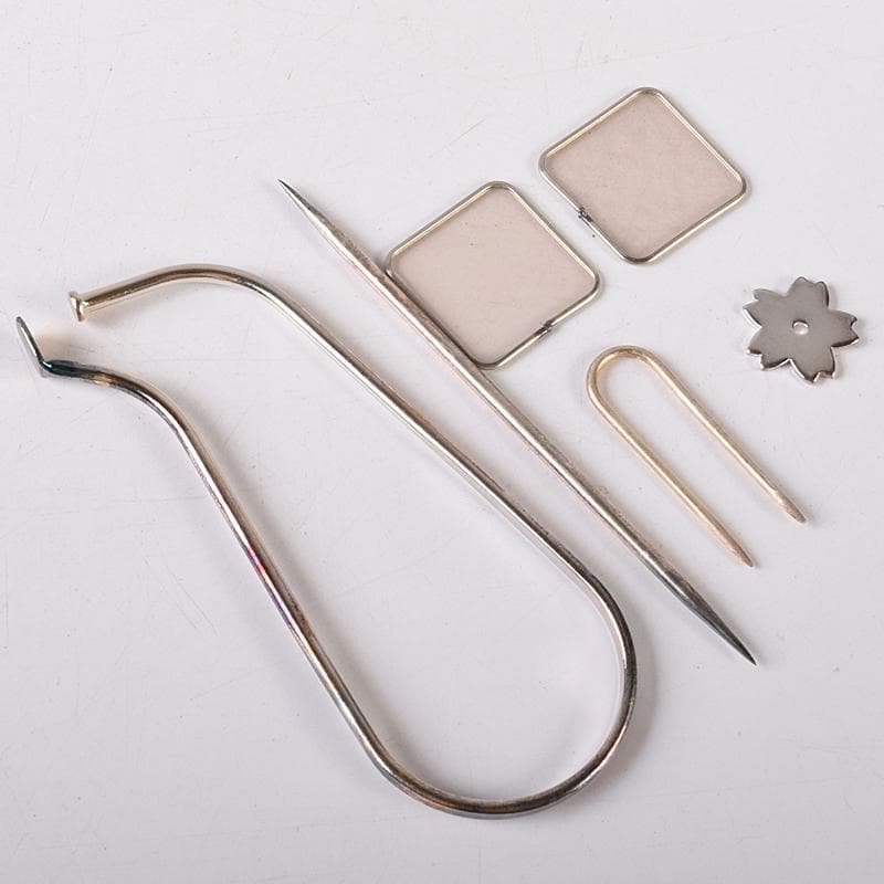 香道具　七つ道具　火筋　香匙　銀葉挟など　八点　一式　V　R8413