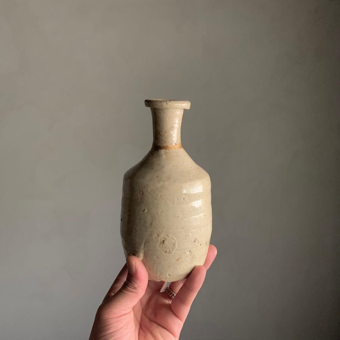 無地志野織部 徳利 桃山〜江戸初 酒器 古美術 古道具 アンティーク