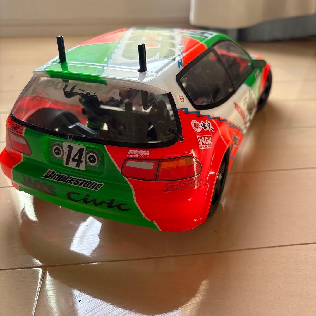 タミヤ　ジャックス　シビック　ＦＦ01 ビンテージ　ラジコン　裏塗装　レトロ