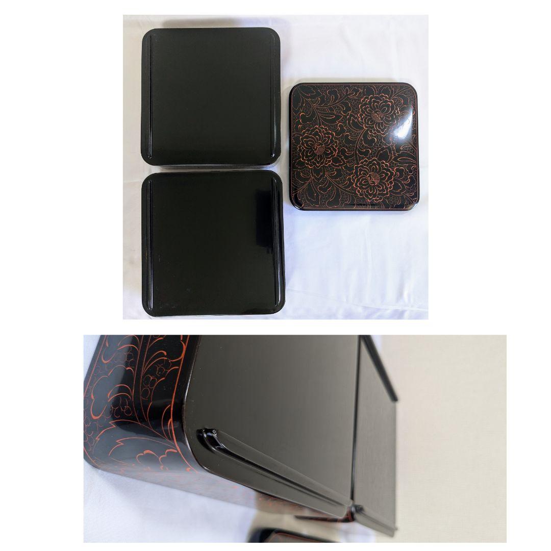 輪島塗 四段重 牡丹唐草模様 久保田寿光堂 2025年最新】輪島塗 重箱 牡丹