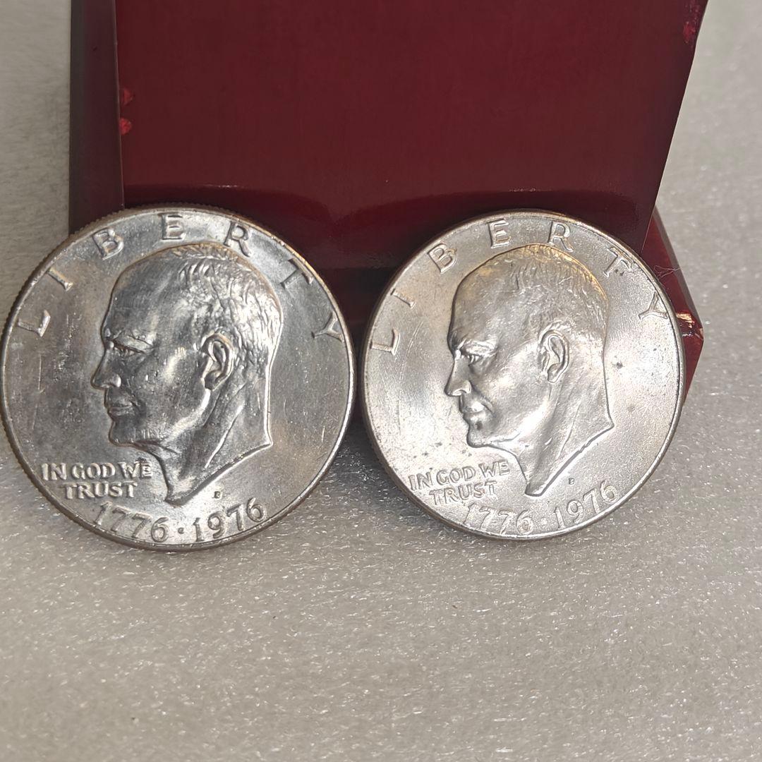 アメリカ独立200周年記念 ☆アイゼンハワー☆1ドル☆1776-1976年 2枚
