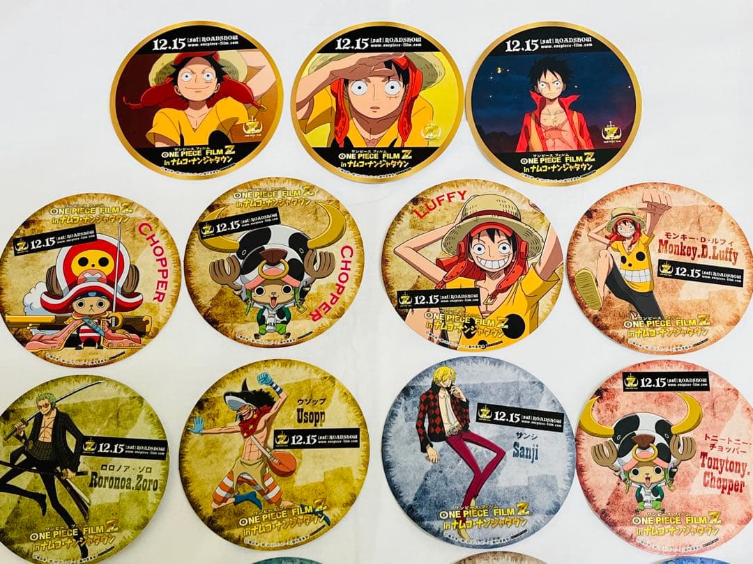 ワンピース FILM Z ナンジャタウン 限定 コースター ルフィ ロビン ナミ