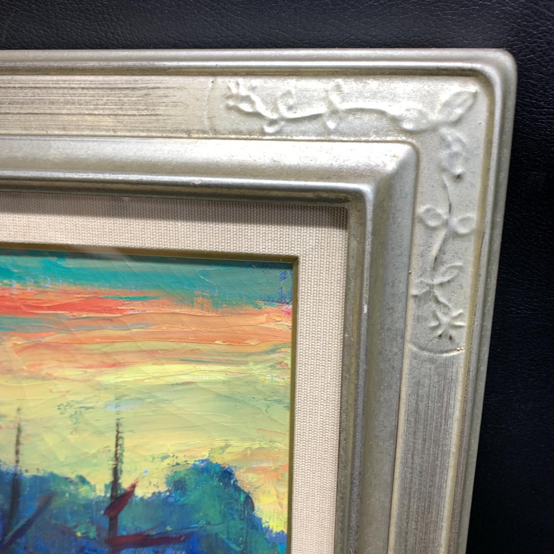 肉筆大仏殿遠望作者名読めない油絵絵画額装