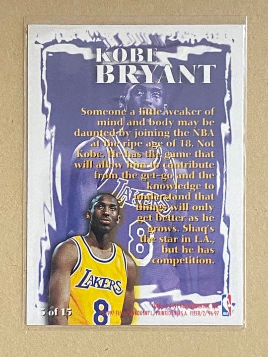 Kobe Rookie Sensations Fleer 96-97